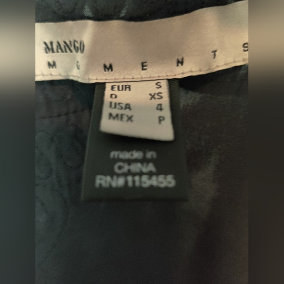 Mango Black 100% Silk Dress Size Small - Picture 4 of 5